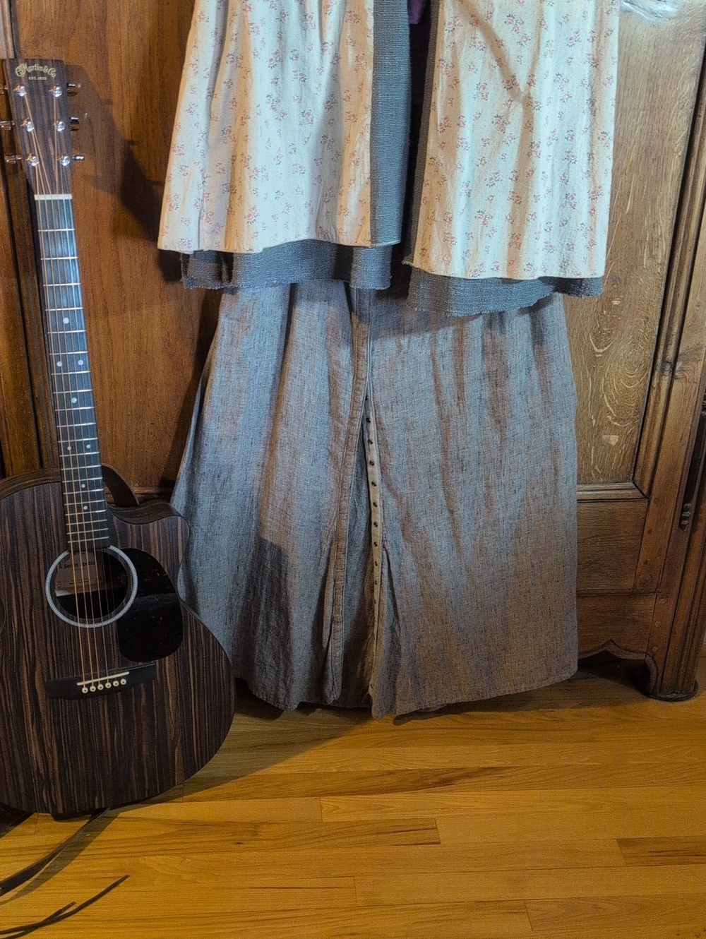 FLAX By Jeanne Engelhart Linen Snap Skirt - Picture 3 of 13